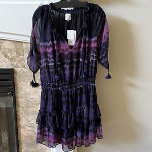 Misa Los Angeles | Becca Dress Purple Tie Die | Brand New